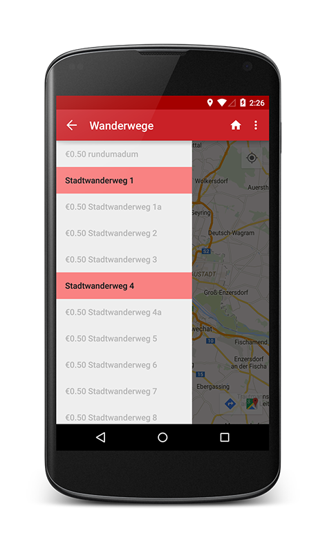 Wanderwege Wien Screenshot